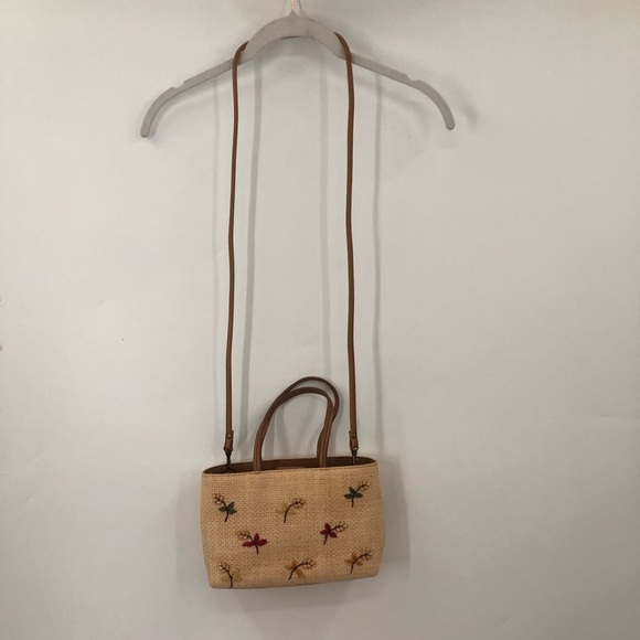 Vintage 90’s Fossil straw crossbody bag with bead detail 0753 - Picture 9 of 12